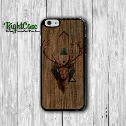 Wooden Deer Head Hipster Geometric Triangle Iphone..