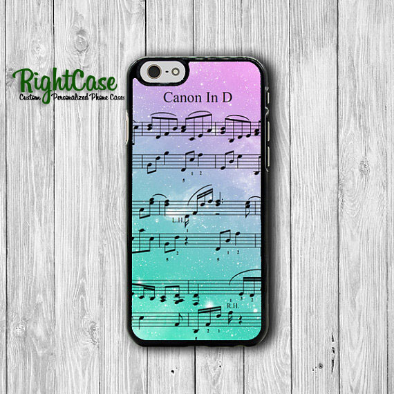 Iphone 6 Case Music Sheet Note Song Canon Iphone 6 Plus, Iphone 5s, Iphone 5 Case, Iphone 5c Case, Iphone 4s Case, Iphone 4 Rainbow Colored#1-57