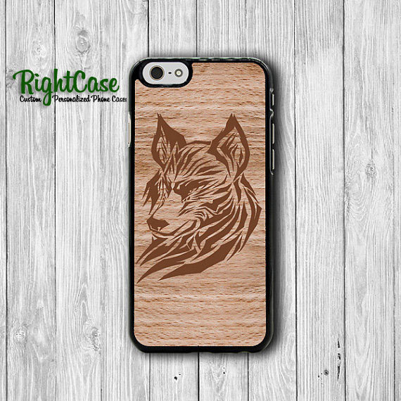 Wolf Tribal Aztec Wood Iphone 6 Cases,japanese Geometric Wood Iphone 5s, Iphone 4, Iphone 4s Hard Case, Rubber Covers Deco Accessorie Cover#1-60