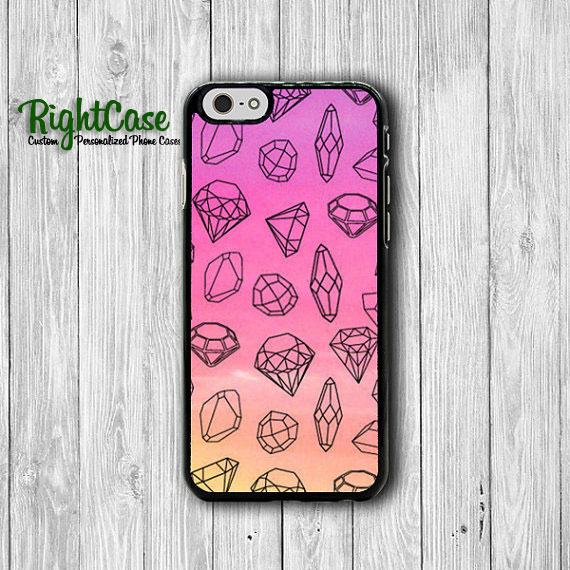 Diamond Girl Pink Pastel Tribal Cell Phone Case Iphone 6 Cover, Iphone 6 Plus, Iphone 5s, Iphone 4s Hard Case, Rubber Deco Accessories Gift#1-65