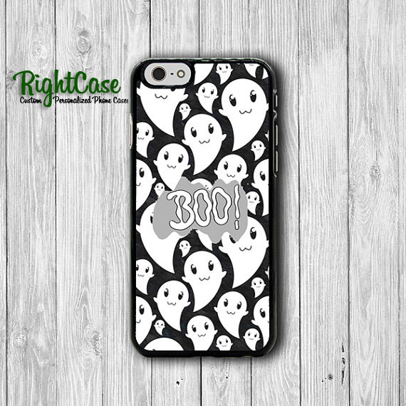 Boo Baby Ghost Cartoon Halloween Iphone 6 Cover, Little Ghost Iphone 6 Plus, Iphone 5s, Iphone 4s Hard Case, Rubber Deco Accessories Gift#1-81